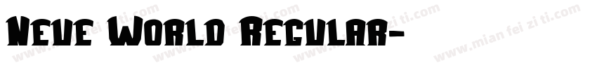 Neue World Regular字体转换